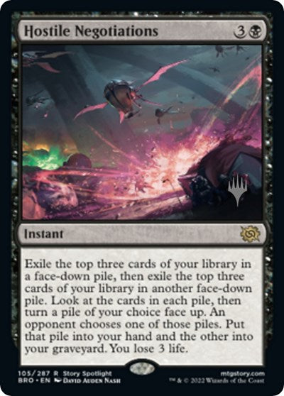 Hostile Negotiations (Promo Pack: The Brothers War) Near Mint Foil