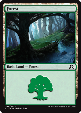 Forest (296) (Shadows Over Innistrad) Light Play