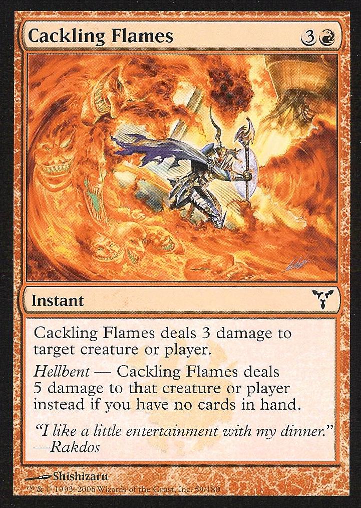 Cackling Flames (Dissension) Medium Play Foil