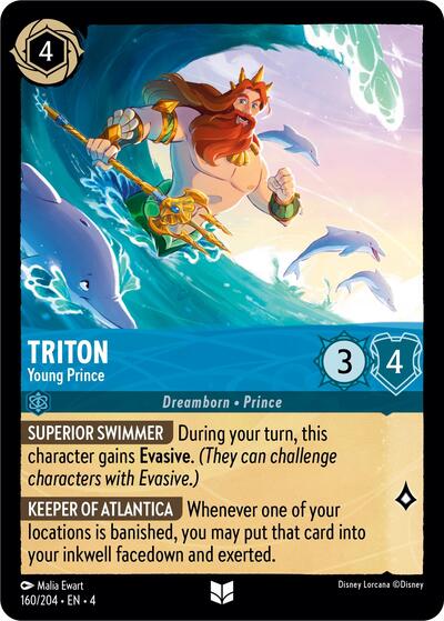 Triton - Young Prince (Ursula's Return) Near Mint Cold Foil