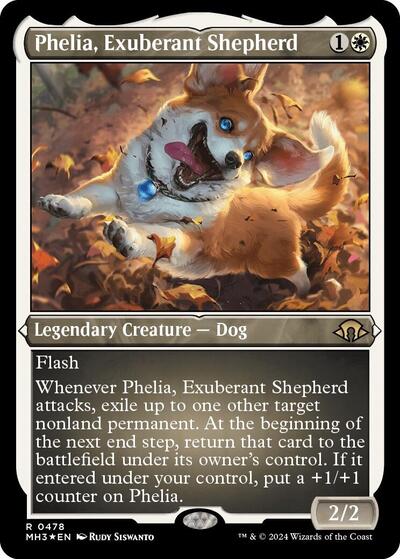 Phelia, Exuberant Shepherd (Foil Etched) (Modern Horizons 3) Light Play Foil
