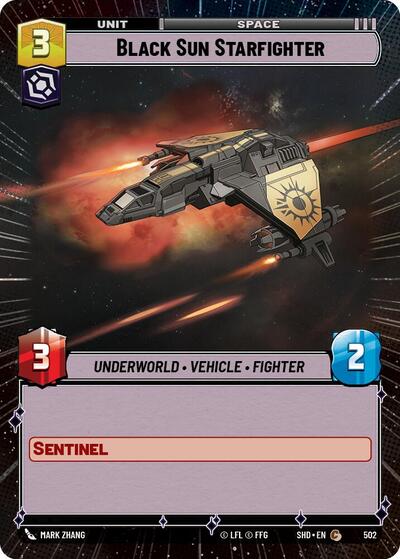 Black Sun Starfighter (Hyperspace) (Shadows of the Galaxy) Near Mint