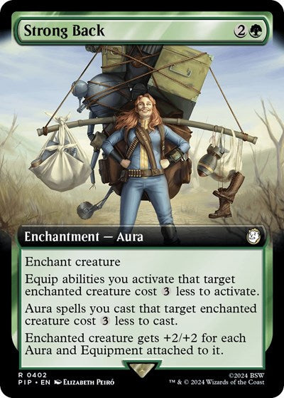 Strong Back (Extended Art) (Universes Beyond: Fallout) Light Play Foil