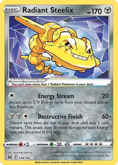Radiant Steelix (SWSH11: Lost Origin) Near Mint Holofoil