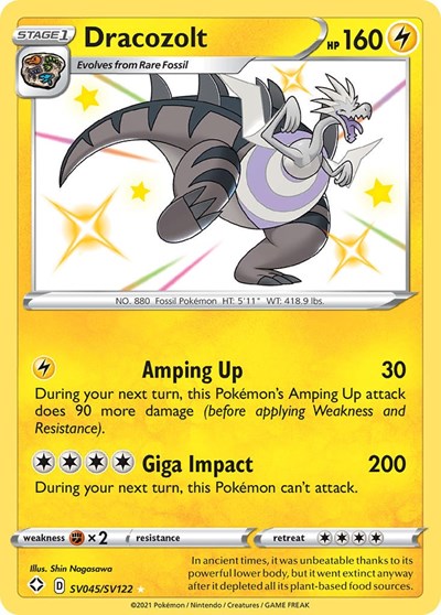 Dracozolt (Shining Fates: Shiny Vault) Near Mint Holofoil