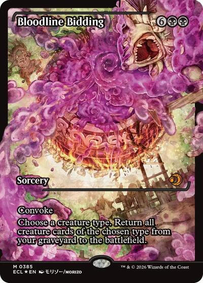 Bloodline Bidding (Showcase) (Lorwyn Eclipsed) Light Play Foil