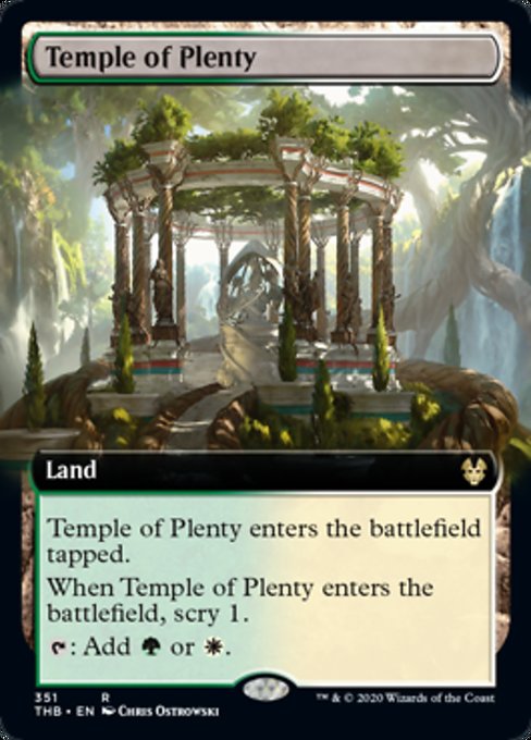Temple of Plenty (Extended Art) (Theros Beyond Death) Light Play