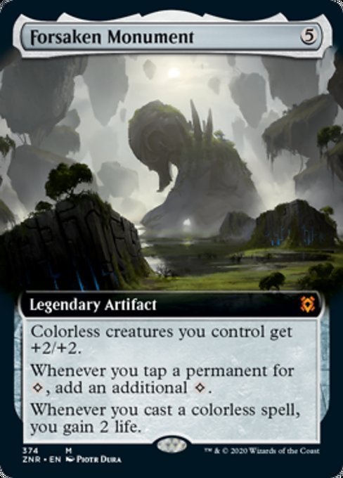 Forsaken Monument (Extended Art) (Zendikar Rising) Medium Play Foil
