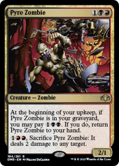 Pyre Zombie (Dominaria Remastered) Light Play Foil