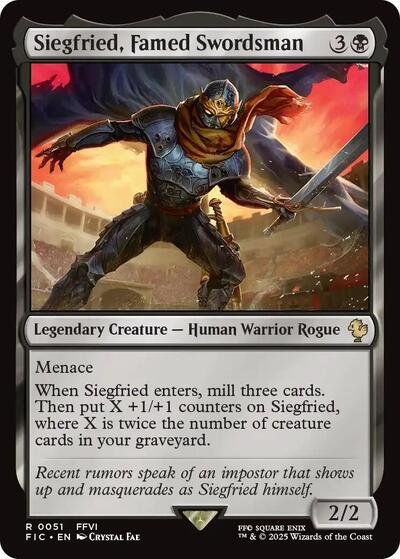 Siegfried, Famed Swordsman (Surge Foil) (Commander: FINAL FANTASY) Near Mint Foil