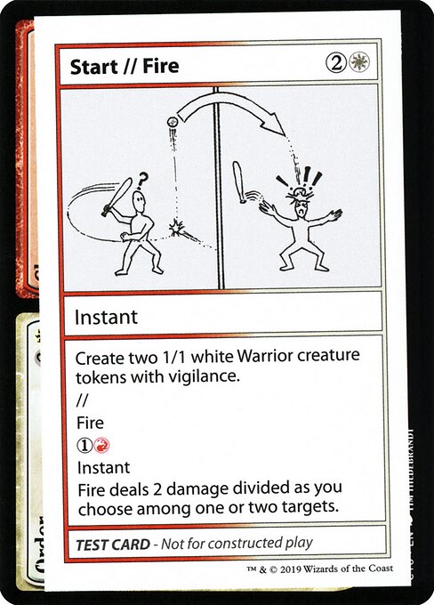 Start / Fire (No PW Symbol) (Mystery Booster Test Print 2021) Near Mint