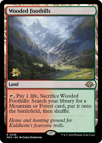 Wooded Foothills (Promos: Prerelease Cards) Light Play Foil