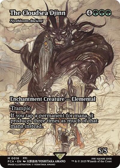 The Cloudsea Djinn - Nyxbloom Ancient (Showcase) (Universes Beyond: FINAL FANTASY: Through the Ages) Light Play