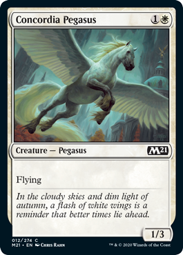 Concordia Pegasus (Magic 2021 Core Set) Light Play Foil