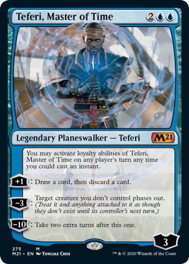 Teferi, Master of Time (275) (Magic 2021 Core Set) Medium Play Foil