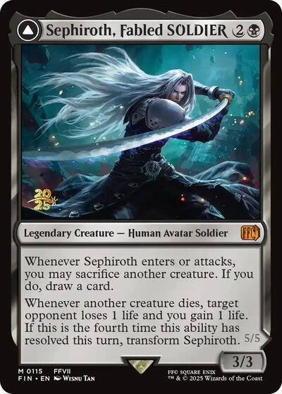 Sephiroth, Fabled SOLDIER (Promos: Prerelease Cards) Light Play Foil