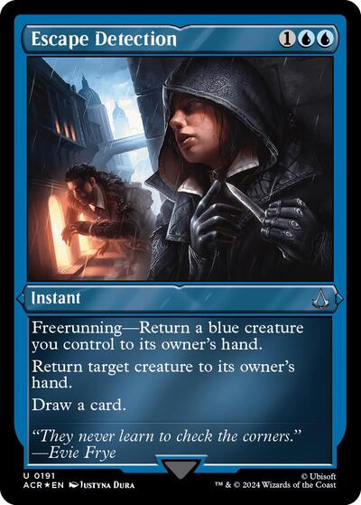 Escape Detection (Foil Etched) (Universes Beyond: Assassin's Creed) Light Play Foil