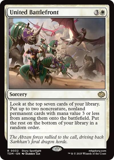 United Battlefront (Tarkir: Dragonstorm) Light Play Foil