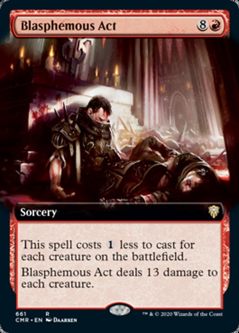 Blasphemous Act (Extended Art) (Commander Legends) Medium Play Foil