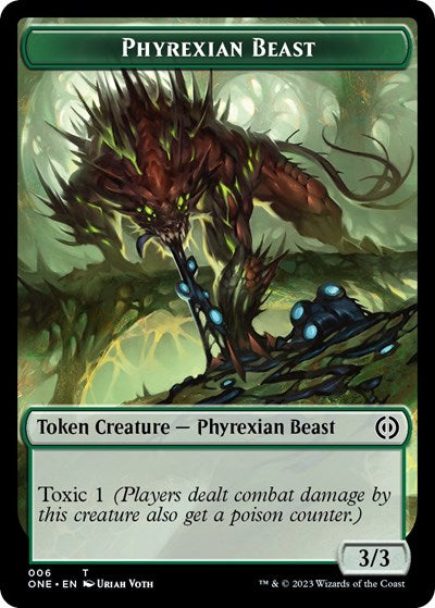 Phyrexian Beast Token (Phyrexia: All Will Be One) Light Play