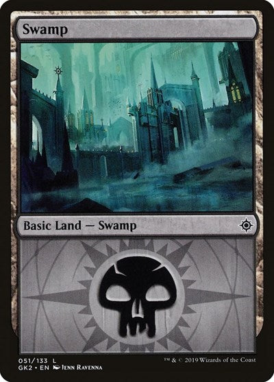 Swamp (51) (Ravnica Allegiance: Guild Kits) Light Play