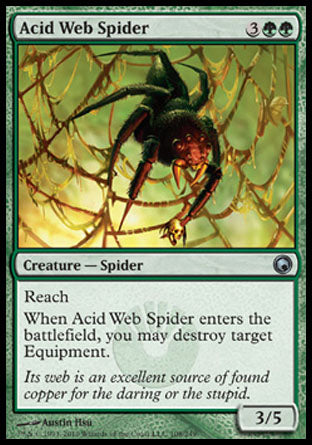 Acid Web Spider (Scars of Mirrodin) Medium Play