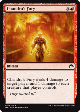 Chandra's Fury (Magic Origins) Medium Play Foil