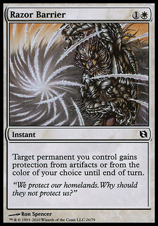 Razor Barrier (Duel Decks: Elspeth vs Tezzeret) Light Play