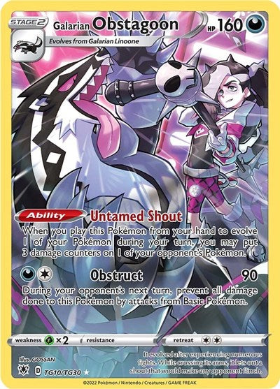 Galarian Obstagoon (SWSH10: Astral Radiance Trainer Gallery) Near Mint Holofoil