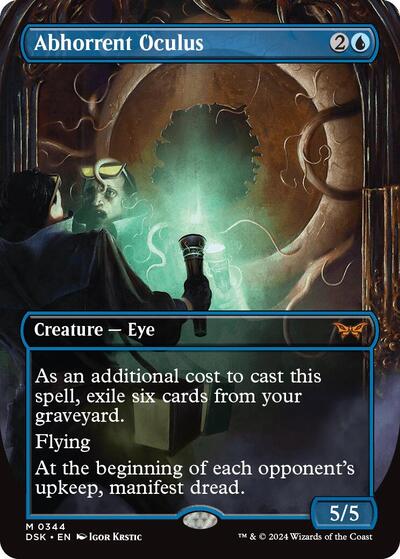 Abhorrent Oculus (Borderless) (Duskmourn: House of Horror) Light Play Foil