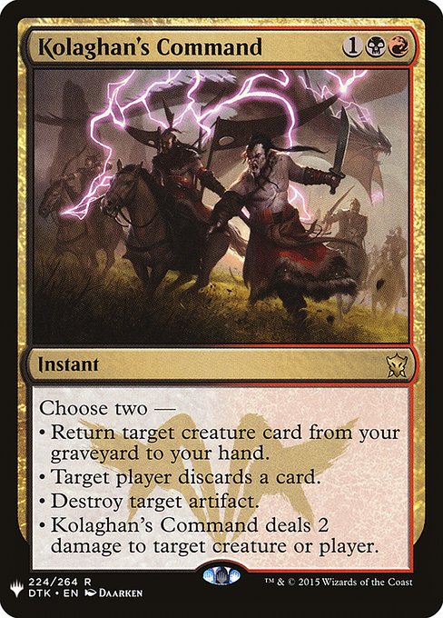 Kolaghan's Command (Mystery Booster) Light Play