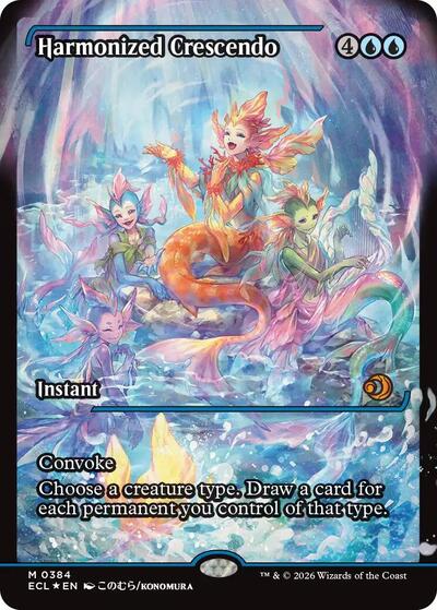 Harmonized Crescendo (0384) (Showcase) (Lorwyn Eclipsed) Light Play Foil