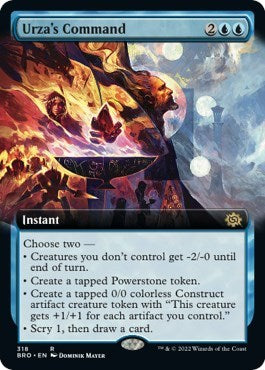 Urza's Command (Extended Art) (The Brothers' War) Light Play Foil