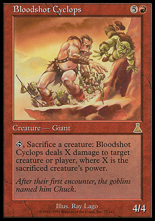 Bloodshot Cyclops (Urza's Destiny) Medium Play