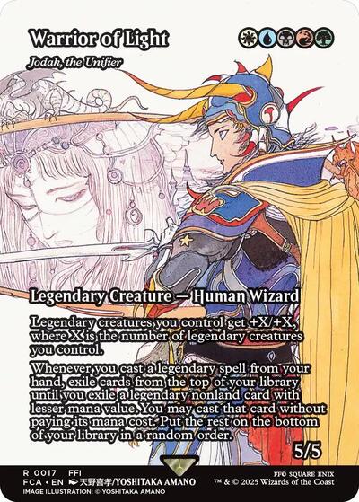 Warrior of Light - Jodah, the Unifier (Showcase) (Universes Beyond: FINAL FANTASY: Through the Ages) Near Mint