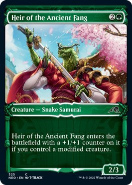 Heir of the Ancient Fang (Showcase) (Kamigawa: Neon Dynasty) Near Mint Foil
