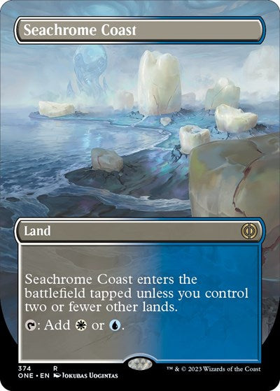 Seachrome Coast (Borderless) (Phyrexia: All Will Be One) Near Mint Foil