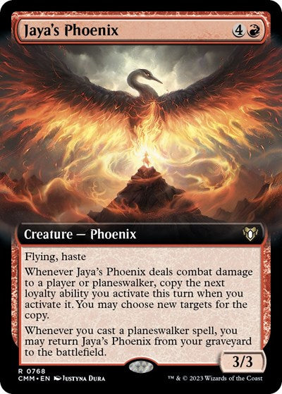 Jaya's Phoenix (Extended Art) (Commander Masters) Near Mint Foil