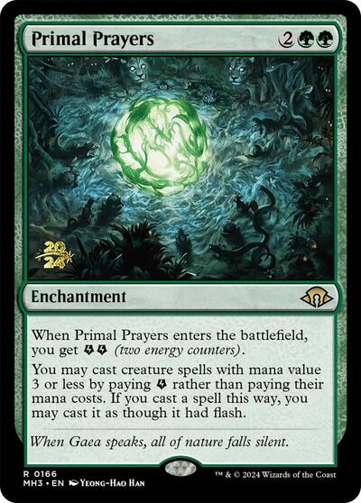 Primal Prayers (Promos: Prerelease Cards) Light Play Foil