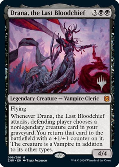 Drana, the Last Bloodchief (Promo Pack: Zendikar Rising) Light Play