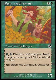 Deepwood Drummer (Mercadian Masques) Light Play Foil