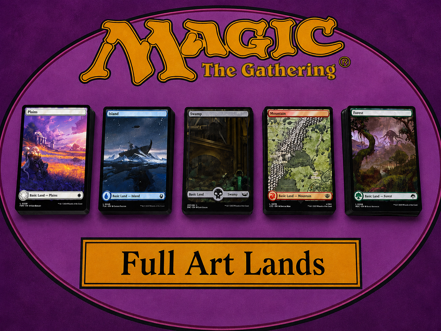 100 Full Art Basic Land Collection