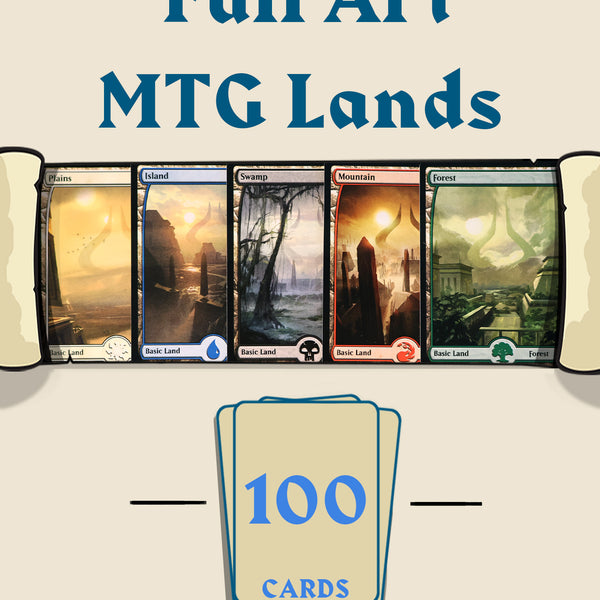 mtg how much land in a 100 card deck 100 Full Art Basic Land Collection