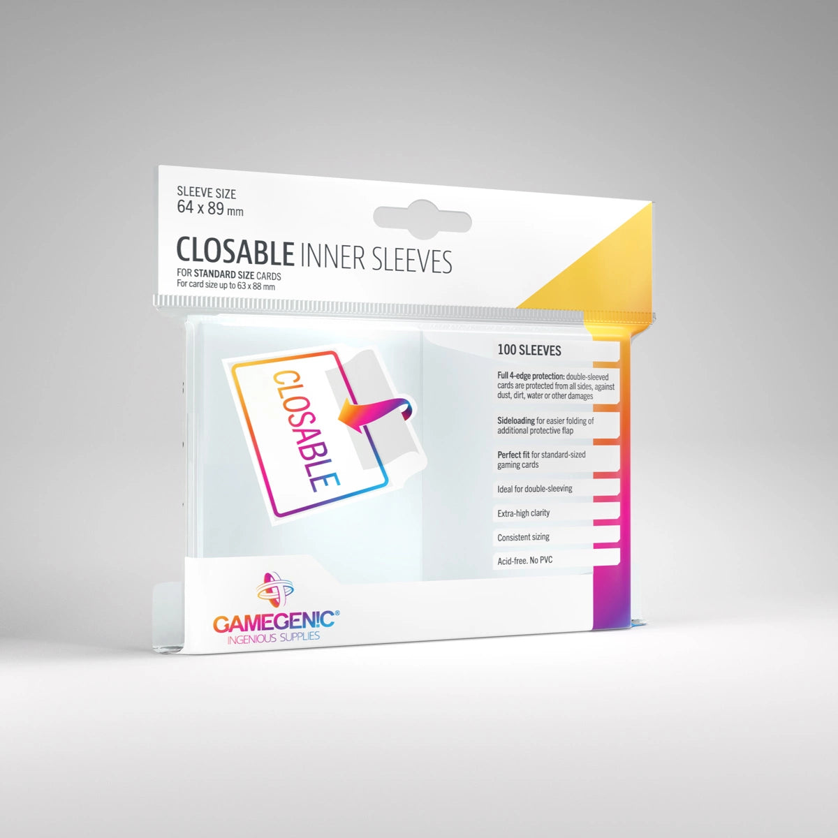Gamegenic Closable Inner Sleeves (100ct)