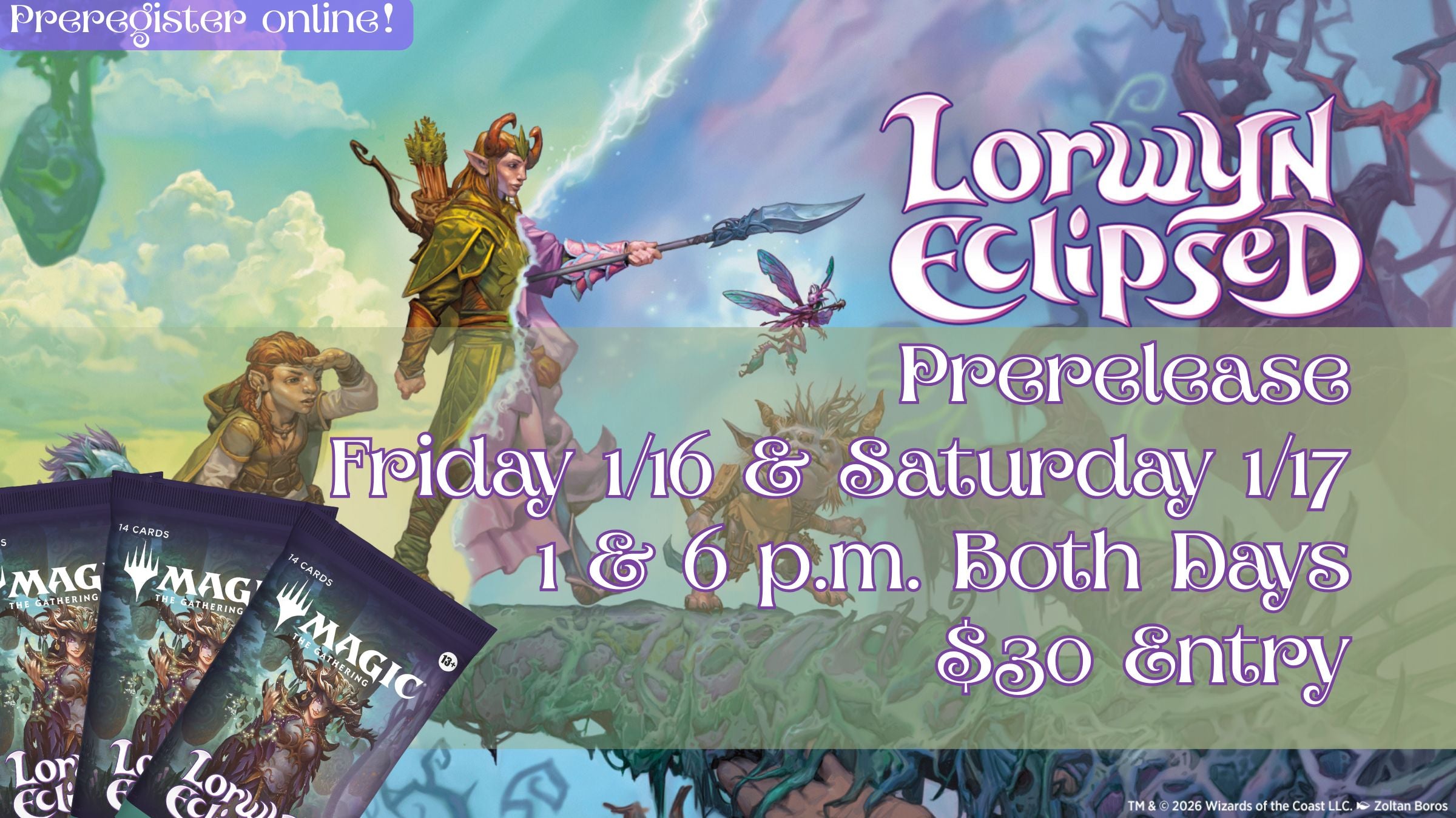Lorwyn Eclipsed Prerelease Preregistration - Friday 1/16 @ 6:00p.m. (WILL NOT SHIP)