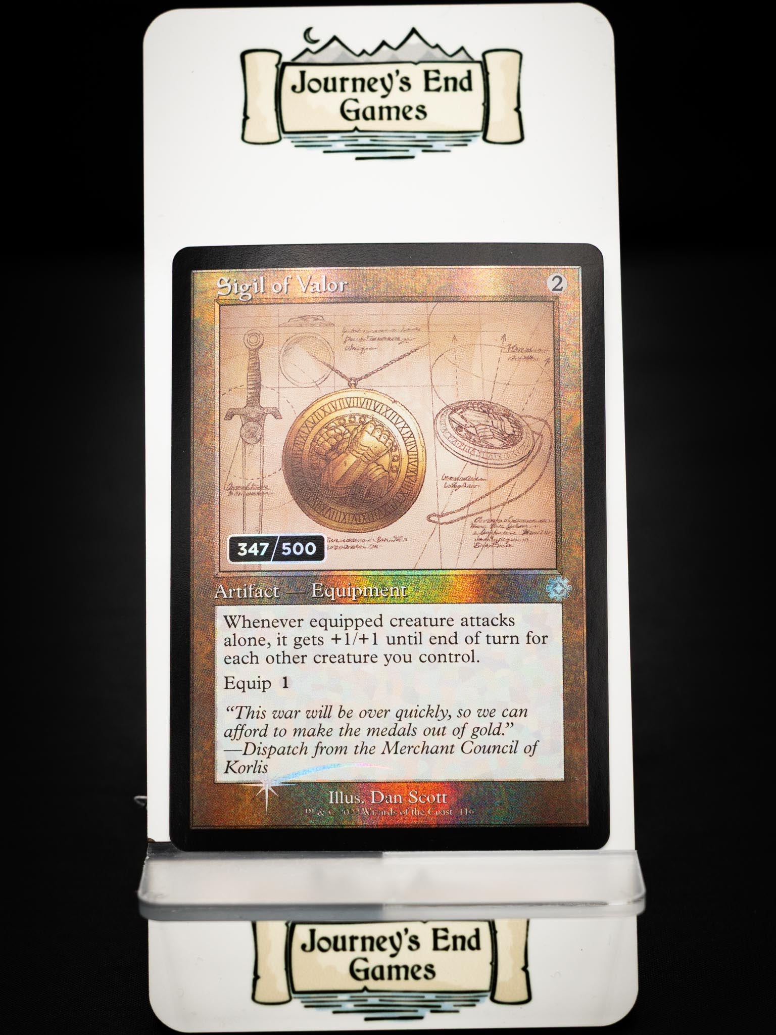 Sigil of Valor (Schematic) (Serial Numbered) (The Brothers' War: Retro Frame Artifacts) Near Mint Foil