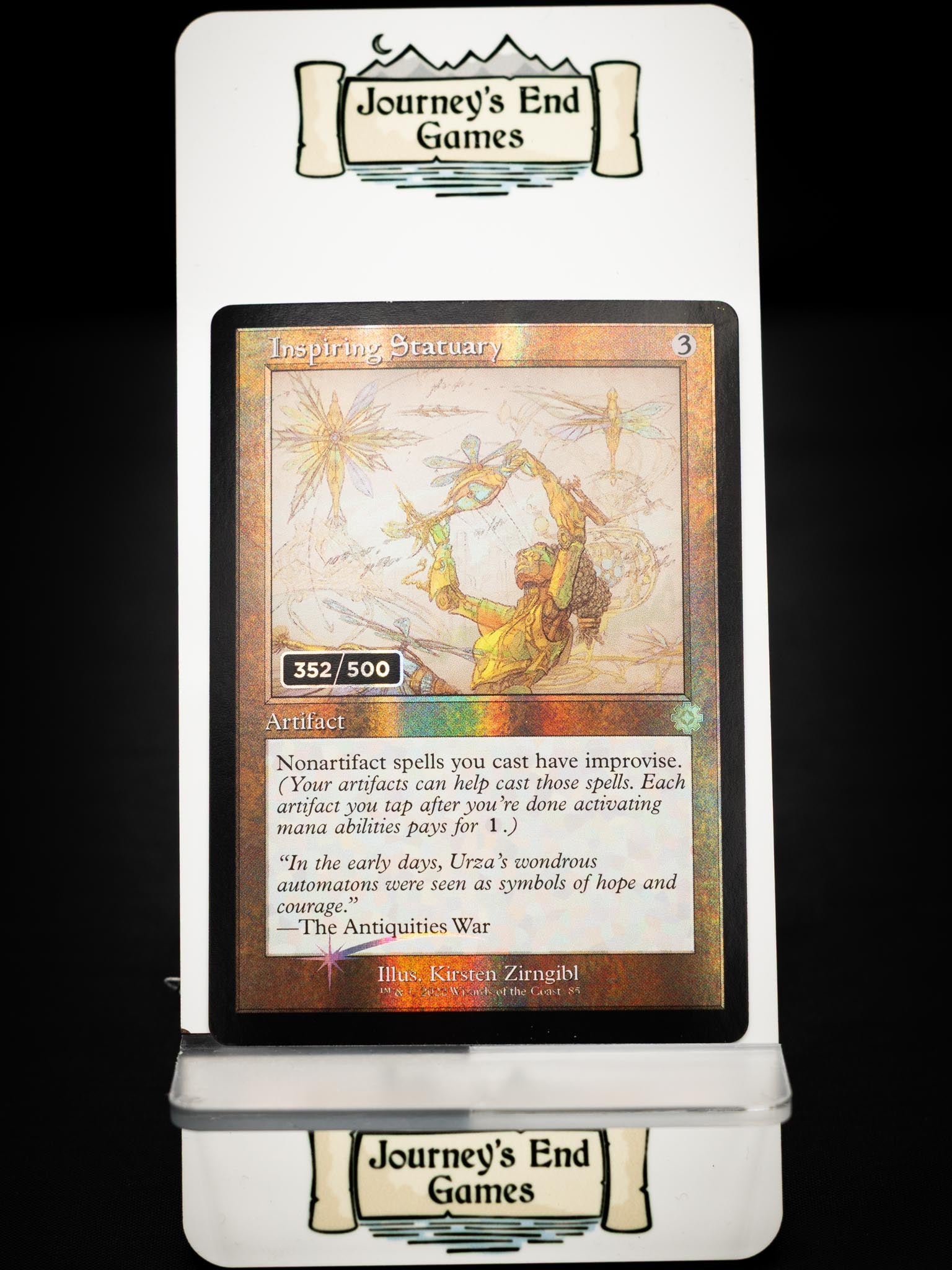 Inspiring Statuary (Schematic) (Serial Numbered) (The Brothers' War: Retro Frame Artifacts) Light Play Foil
