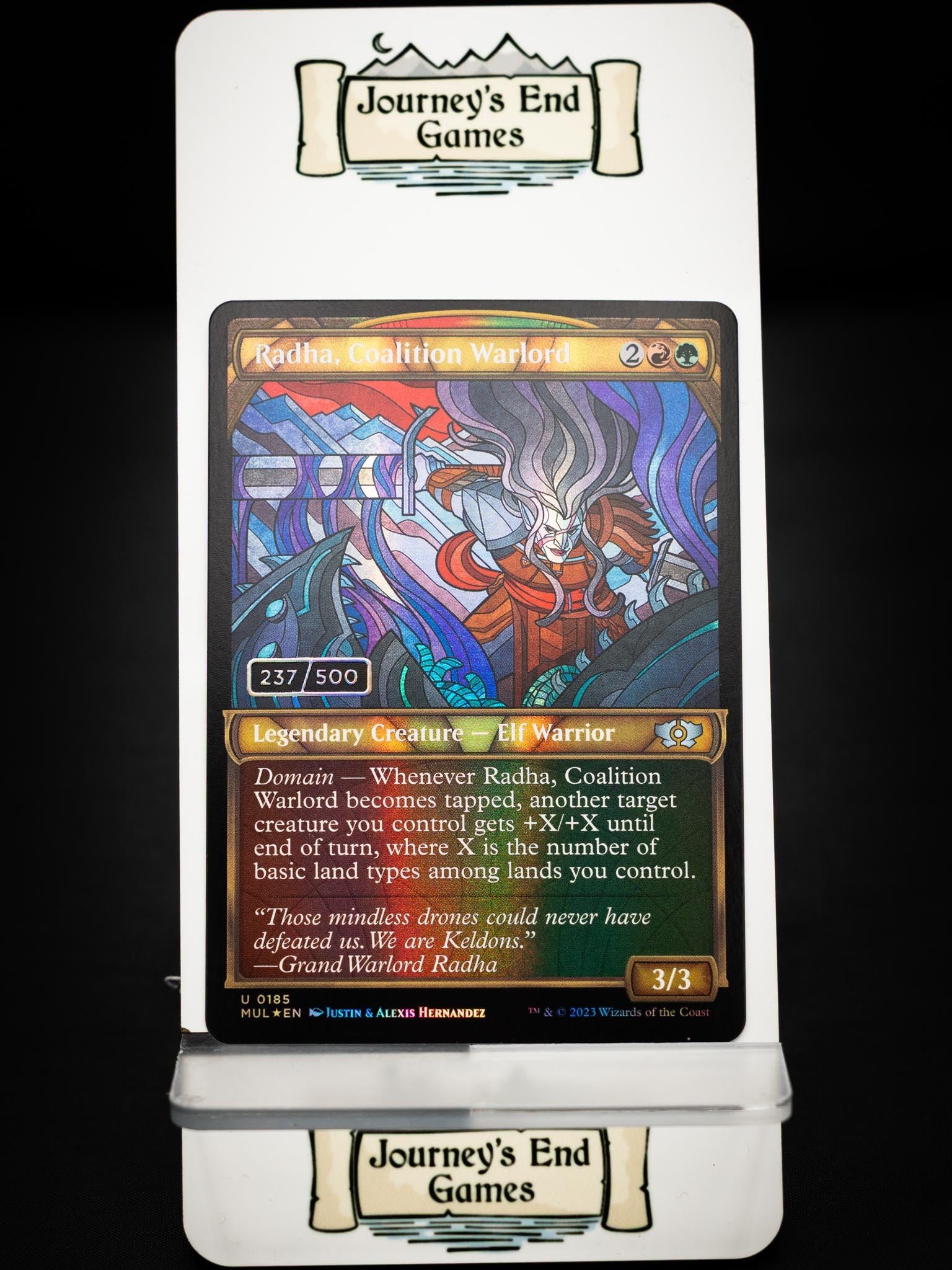Radha, Coalition Warlord (Serialized) (237/500)  (March of the Machine: Multiverse Legends) Near Mint Foil