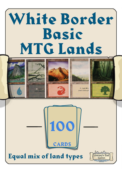 how to white border mtg cards 100 White Border Basic Land Collection