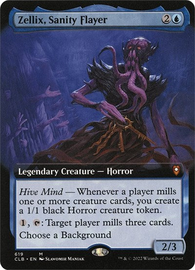 Zellix, Sanity Flayer (Extended Art) (Commander Legends: Battle for Baldur's Gate) Light Play